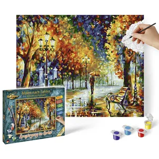 Schipper 609240910 - Malen nach Zahlen, Spaziergang im Herbst, 24 x 30 cm