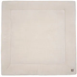 jollein Krabbeldecke für Baby – Cloudy Rib – Oatmeal – Laufgittereinlage – 100x100 cm – OEKO-TEX Zertifiziert – Spieldecke Baby