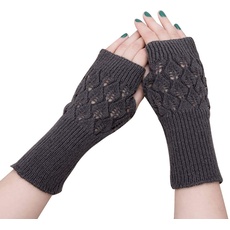 Amorar Frauen Winter Handschuhe Fingerlose Armwärmer Muffs Armstulpen Kurzarm Wrap Warmers Handstulpen Fäustlinge Hollow Wrist Warner Pulswärmer