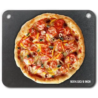 Vevor Pizzastein 406 x 368 x 10 mm Kohlenstoffstahl braun