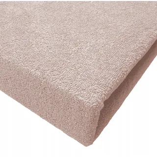 Nyks Frottee-Bettlaken traditionell dick 120x200 cm Beige - Beige