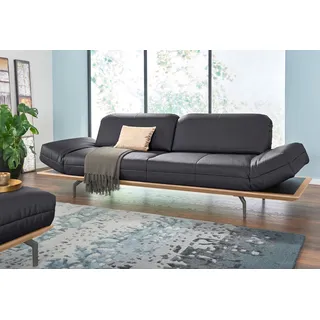 Creation BY ROLF BENZ 4-Sitzer "CR.420, Designsofa, Loungesofa" in 2 Qualitäten, Holzrahmen in Eiche Natur oder Nußbaum, Breite 252 cm, signalschwarz 534, 58