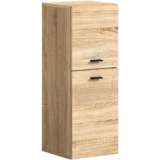 xonox.home Badschrank m. Bodenstehend/Hängend Montierbar 30 cm x 80 cm x 29 cm Sonoma Eiche