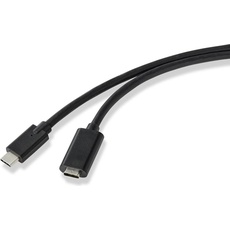 Bild USB-Kabel USB 3.2 Gen2x2 USB-C® Stecker, USB-C® Buchse 1.00 m Schwarz PVC-Mantel RF-4755220