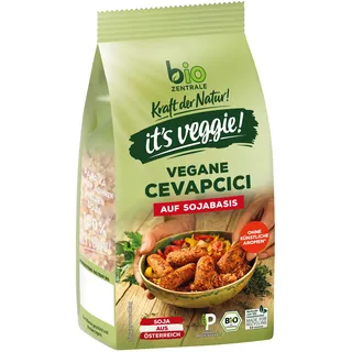biozentrale it ́s veggie! Vegane Cevapcici auf Sojabasis | 170 g | Soja aus Österreich | hoher Proteingehalt