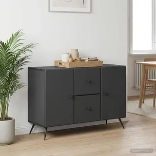 vidaXL Sideboard Schwarz 89 x 34,5 x 60 cm Holzwerkstoff - Schwarz