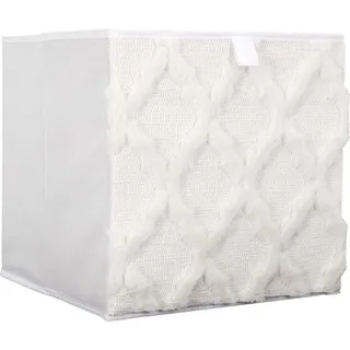 HowHomely Aufbewahrungsbox beige Regalbox 30x30 cm Faltbox - Beige