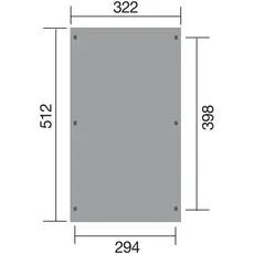 Bild von Einzelcarport 617 2,94 x 3,98 m kdi inkl. PVC Trapezplatten