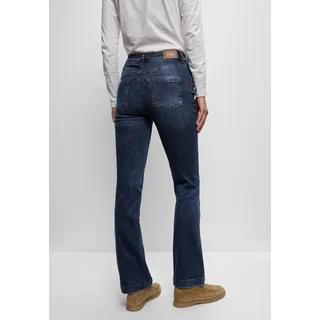 STREET ONE Slim-fit-Jeans »QR Style Bootcut Jeans blue black random washed, | Gr. W30/L32