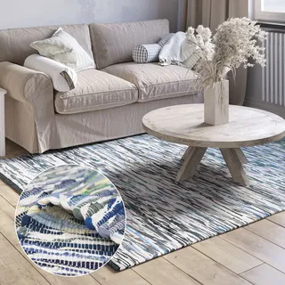 Myflair Möbel & Accessoires Teppich »Ameer« rechteckig 10 mm Höhe Handweb Teppich, 90% Baumwolle, handgewebt, Scandi,