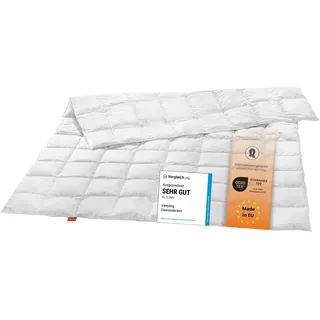 extra leichte Daunendecke, 220 x 240 cm, 90% Daunen / 10% Federn, Steppbett, sleepling - Weiß