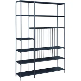 [en.casa] Standregal 180 x 120 x 33 cm Schwarz