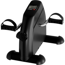 Wakeman Fitness Fahrradpedaltrainer unter dem Schreibtisch, Physiotherapie oder Fitnesstraining für Arme und Beine mit LCD-Display, Kalorienzähler, Schwarz, 1-(Pack)