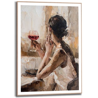 reinders Wandbild 50 x 70 cm Drinking Wine Holz Bunt