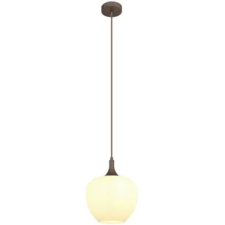 Globo Hängeleuchte , Braun, Opal , Metall, Glas, Textil , 120 cm , Lampen & Leuchten, Leuchtenserien