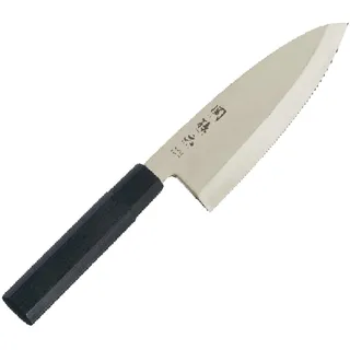 KAI Seki Magoroku Kinju und Hekiju Deba 18,0 cm Klingenlänge - 8A solid & SUS420J2-58 & 56 (±1) HRC - handgefertigt - Pakkaholz & PP-Kunststoff - japanisches Hackmesser - Made in Japan
