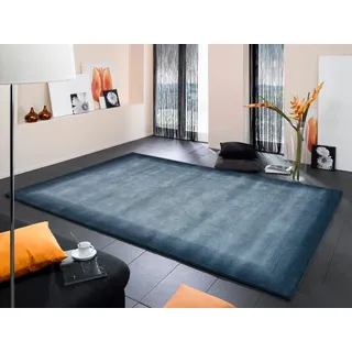 Wollteppich OCI DIE TEPPICHMARKE "Vinciano Tami" Gr. 33, blau, B:200cm H:8mm L:250cm, Wolle, Teppiche, Wollteppich, reine Wolle, handgeknüpft, echter Nepal, Wohnzimmer