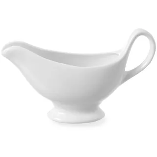 HENDI Sauciere, Hohe Schlag- und Verschleißfestigkeit, geeignet für, Mikrowelle, Geschirrspüler, Soßenkanne, Soßenschale, 173x54x(H)102mm, Porzellan, weiß