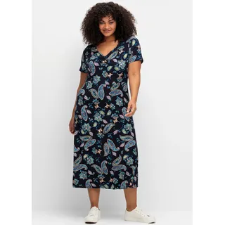 sheego by Joe Browns Jerseykleid »Jerseykleid«, blau