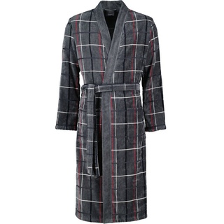 CAWÖ Cawö Bademäntel Herren Kimono Karo 4853 anthrazit-rot - 79