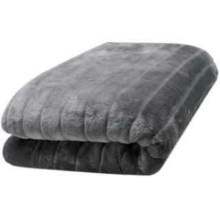 Zollner Kuscheldecke, 150x200 cm, 100% Polyester, Grau , Textil , 150x200 cm , Oeko-Tex® Standard 100 , Heimtextilien, Wohntextilien, Decken, Kuscheldecken