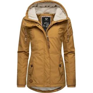 Winterjacke RAGWEAR "Winterjacke Monade", Damen, Gr. XL, braun (camel22), Obermaterial: 65% Polyester PES. 35% Baumwolle CO.  Obermaterial: Futter: 100% Polyester PES. 100% Polyester PES., Jacken Winterjacke