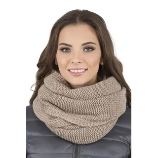 Vivisence Loop Damen für Winter Einheitsgröße - Warm Schal Frauen Klassisch winterschal Gemütlich für herbst Schlauchschal XXL Halsbedeckung - Beige - Beige