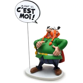 Plastoy Asterix Figur Abraracourcix Kollektion Bulles „Le chef ici, c'est moi !” (Ich bin hier der Chef!) - Harz - 18 cm