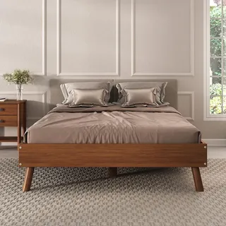 Idimex Funtonbett Karri 140X200 Cm , Kastanienfarben , Holz , Kiefer , Mode , 140x200 cm , FSC Mix , Schlafzimmer, Betten, Futonbetten