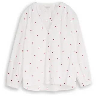 Tom Tailor Klassische Bluse mit All-Over Print Rot 38