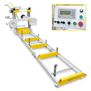 BAMATO Blockbandsäge BBSW-790PROA mit 5,9m Rollbahn und automatischem Vorschub