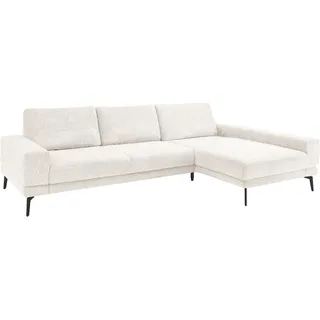 Set One by Musterring Ecksofa »SO 3600 optimaler Sitzkomfort in Federkern o. Kaltschaum, 2 Sitzhöhen« Sitzhöhe 44 cm, Kaltschaum, B 293 x T 180 cm, Kama natur, weiß