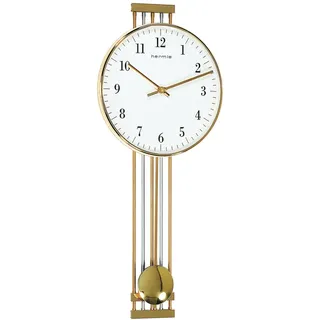 Hermle Uhrenmanufaktur Wanduhr, Metall, Gold, 56cm x 24cm x 7cm