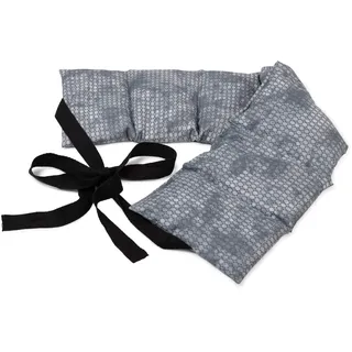 Traubenkernkissen 7-Kammer mit Band. Wärmekissen. Körnerkissen (65x15cm used-look grau-blau)