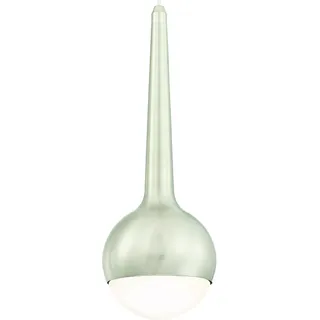 Pendelleuchte Nickel und Opalmilchglas mit dimmbarer LED - Silber