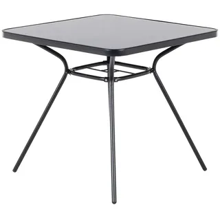 Beliani Gartentisch 80 x 80 x 72 cm Schwarz