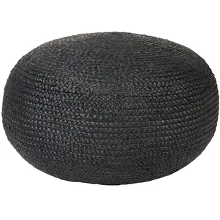 Beliani Pouf Dukki Jute schwarz