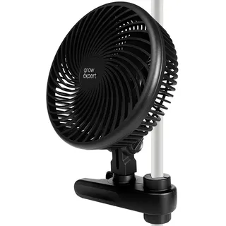 grow expert Hochwertiger Grow Clip-Ventilator EC-Motor, 10 Geschwindigkeitsstufen, 250 cm Kabel, Umluftventilator leise für Zelt, 20cm Durchmesser, 10W, 560 m3/h 32 dBA - Perfekt für Growboxen