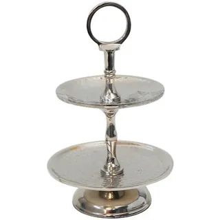 Ambia Home Etagere , Metall , rund , 23 cm , Lfgb , Tragegriff , Geschirr, Tischkultur & Serviergeschirr, Etageren