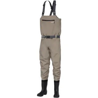 Greys Fin Wathose Mit Gummistiefeln | Atmungsaktive Wasserdichte Fliegenfischer- & Jagdwathose Für Fluss, See & Küste | Integrierte Stiefel | Verstellbare Träger | XL | UK 9,5-10,5 | EU 44/45