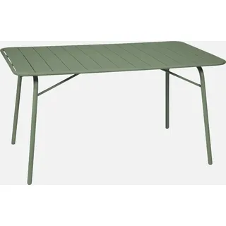 sweeek - Klappbarer Gartentisch aus Stahl für 6 Personen - Grün - Grün