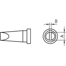 Bild Lötspitze Serie LT, Meißelform, LT B/Ø 2,4 mm, gerade, Lötgerät Zubehör