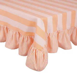 Butlers Tischdecke Little Italy 170x300 cm , Weiß, Orange , Textil , 300x170 cm , Heimtextilien, Wohntextilien, Tischwäsche, Tischdecken
