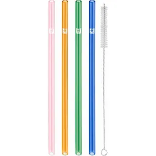 Zwilling Glasstrohhalme 4 St. Gemischte Farben
