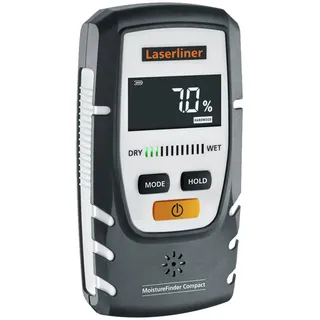 LASERLINER Feuchtigkeitsmessgerät, MoistureFinder Compact, Feuchtigkeitsmesser für Holz, Gipsputz und Zementestrich