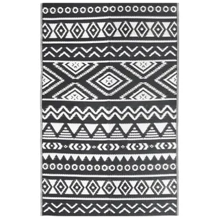 vidaXL Outdoor-Teppich ARAKIL Schwarz 140x200 cm PP - Schwarz