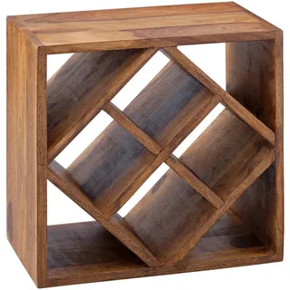 Wohnling Weinregal 40 x 40 x 25 cm Sheesham