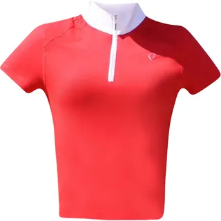 Hy - "DynaMizs" Bluse für Springreiten für Damen BZ4417 (M) (Rot/Weiß) - Rot