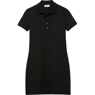 Lacoste Kleid Slim Fit Polo-Kleid aus Stretch-Baumwoll-Piqué - Schwarz