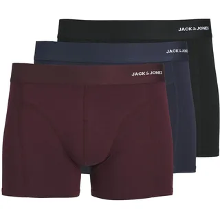 JACK & JONES Basic Bamboo Trunks 3 Pack Noos Boxershorts, Port royale), M, EU